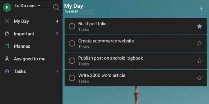 Microsoft to-do - best to-do list app for students productivity