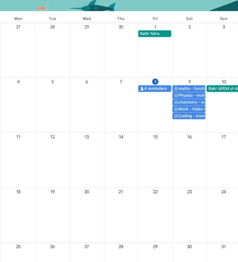 use google calendar to organize your events