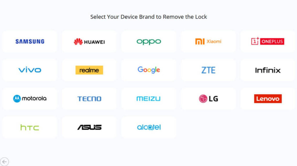 select your phone's brand
