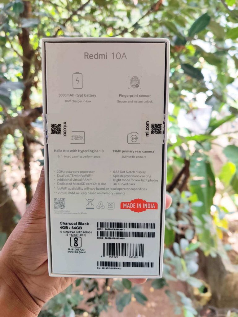 Redmi  10A specifications