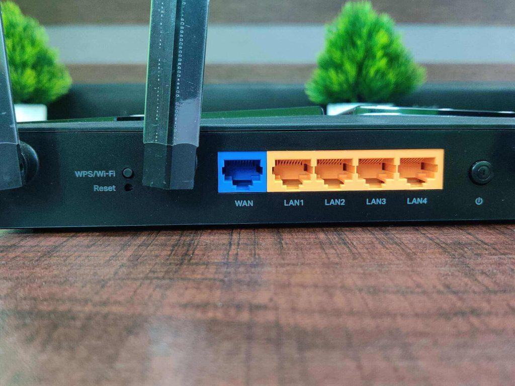 tp link ax53 ports and back view